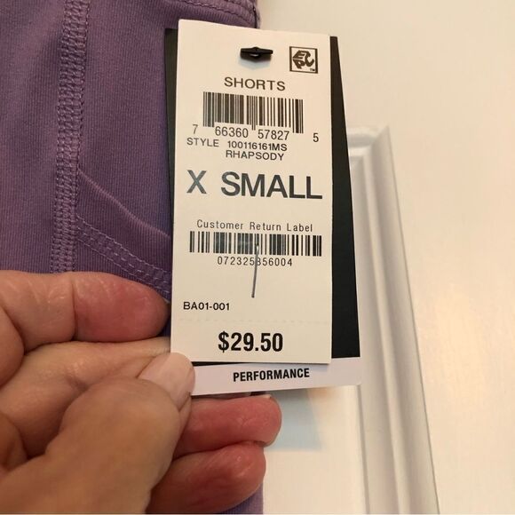 IDEOLOGY PERFORMANCE - L Sz XS Nine-Inch Bike Shorts w/Pockets in Rhapsody. NWT! - Picture 6 of 12